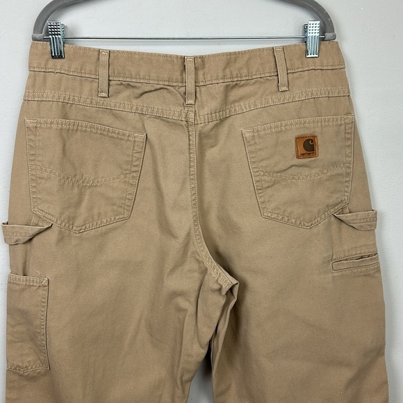 Carharrt 36x 30 Cargo Carpenter Style Pants Tan Dungaree Loose Fit - Picture 6 of 11